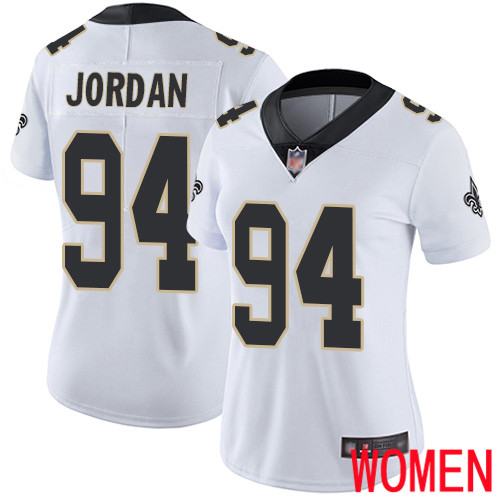 New Orleans Saints Limited White Women Cameron Jordan Road Jersey NFL Football #94 Vapor Untouchable Jersey